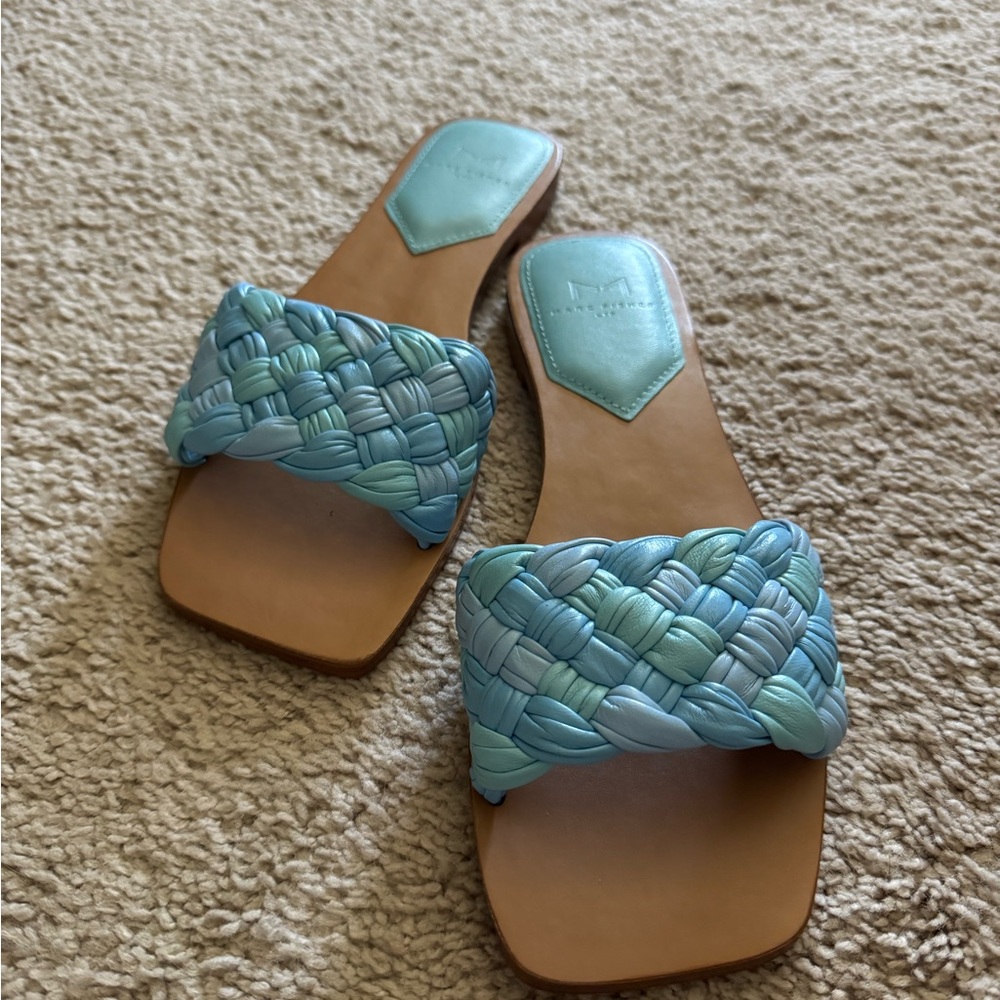 Marc Fisher Aqua Braided Slide Sandals